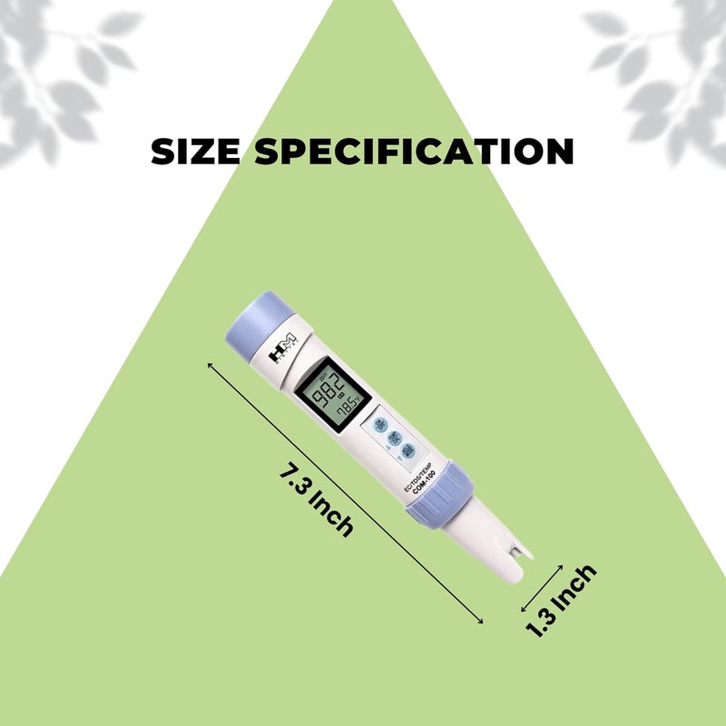 HM Digital COM-100 Waterproof EC/TDS and Temperature Combo Meter - Image 3